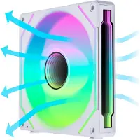 Lian Li UNI FAN SL Infinity 140 Reverse Blade - Ventilatorhuis - 140 mm - 71.6 cfm - 200 - 1600 omw/min. - 28.6 dBA - PMW - RGB - 4-pin PMW - FDB - wit