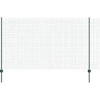 vidaXL gelast draadhek met palen 50 x 1,4 m PVC-Coated Staal Groen