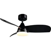 Reality Plafondventilator met LED lamp | Helsinki | Ø 90 cm | 2700-6000K | Zwart | 20W | Lighting