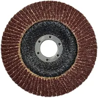 GEKO Aluminium oxide lamellenschijf - 125 mm - korrel 80 - voor staal en houtbewerking - 10 stuks