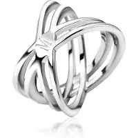 Zinzi Mart Visser by zilveren fantasie ring glad 19mm MVR12