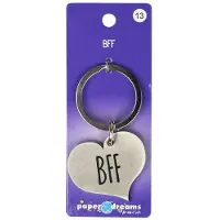 Paper Dreams Hart Sleutelhanger - BFF Zilver zilver Metaal Sleutelhanger