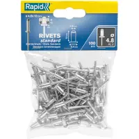 Rapid 5000380: Standaard blindniet, 4,8 x 10 mm, van aluminium