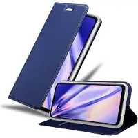 Cadorabo Classy Book Case voor Samsung Galaxy M33 5G (Melkweg M33), Smartphonehoes, Blauw