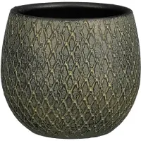Mica Decorations Bloempot Madeira Groen D 18 H 18 Cm