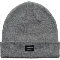 Jack & Jones JUNIOR muts JACDNA grijs melange Jongens Acryl Logo - maat L/XL