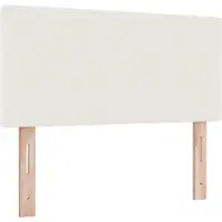 vidaXL Hoofdbord Crème 90 cm Corduroy stof