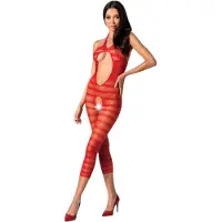 Passion BS081 - halter jumpsuit capri - rood (S-L)