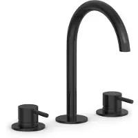 Hotbath Wastafelmengkraan Cobber 3 gats 2-hendel Gebogen 26.1 cm Geborsteld Zwart PVD