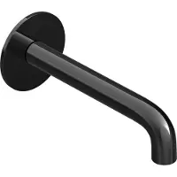 Hotbath Wastafelkraan uitloop cobber rond 15 cm gepolijst zwart pvd