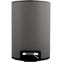 Spirella Pedaalemmer 5L - Prullenbak voor Badkamer of Toilet - Soft Close - Vingerafdrukbestendig - Uitneembare Binnenemmer - RVS - Grijs