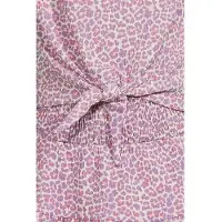Anytime crinkle top met panterprint roze T-shirt Meisjes Polyester Ronde hals - maat 146-152