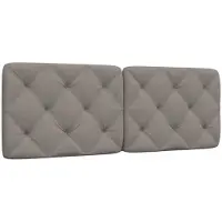 vidaXL Hoofdbordkussen 120 cm stof taupe