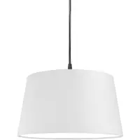 QAZQA Moderne hanglamp zwart met witte kap 45 cm - Pendel