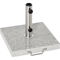 4Goodz Outsunny parasolvoet 28kg verrijdbaar marmer/rvs 42x42x36cm