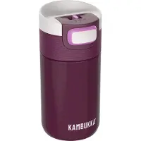 Kambukka Etna Thermosbeker 300 ml - Koffiebeker To Go - makkelijk reinigen - lekvrije Koffiebeker - Theebeker - Travel Mug - Cherry Lacquer Paars
