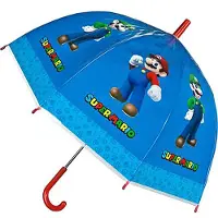 Super Mario kinderparaplu - blauw - 66 cm - PVC - PVC