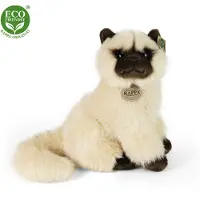 Rappa ECO knuffel Britse kat 30 cm - realistische knuffel van recyclede PET flessen - creme