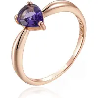 Cilla Jewels Damesring met Diep Paarse Druppelvormige Zirkonia-19mm
