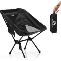 Travelhawk Campingstoel - Opvouwbaar - Lichtgewicht - Zwart