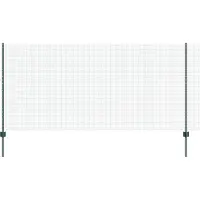 vidaXL gelast draadhek met palen 25 x 1,2 m PVC-Coated Staal Groen