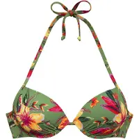 LASCANA Bikinitop 'Malia' geel / groen / pink