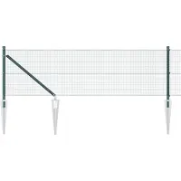 vidaXL gelast draadhek met grondpennen 10 x 0,4 m PVC-gecoate Staal