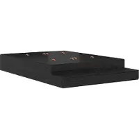 vidaXL Opbergbedframe met lade Zwart Eiken 150 cm Bewerkt hout