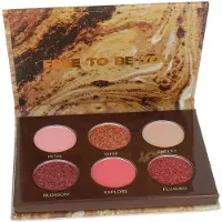 BH Cosmetics Nude Ego 6 Color Oogschaduw Palette - Unleashed Blushing