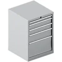 Schäfer Shop SSI SCHÄFER ladekast 27-27, 5 laden, tot 75 kg, B 564 x D 572 x H 800 mm, wit-aluminium/wit-aluminium
