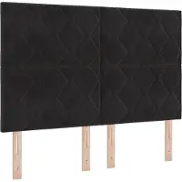 vidaXL Hoofdbord Zwart 160 cm Fluweel