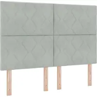 vidaXL Hoofdbord Lichtgrijs 144 cm Fluweel