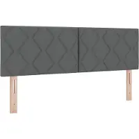 vidaXL Hoofdbord Donkergrijs 144 cm Stof
