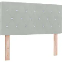 vidaXL Hoofdbord Lichtgrijs 90 cm Fluweel