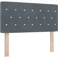 vidaXL Hoofdbord Donkergrijs 90 cm Fluweel