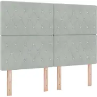 vidaXL Hoofdbord Lichtgrijs 144 cm Fluweel