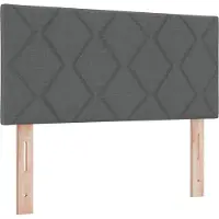 vidaXL Hoofdbord Donkergrijs 100 cm Stof