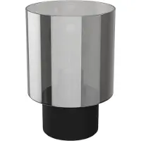 Eglo Gorosiba tafellamp - E27(excl.) - 22cm - rookglas - Metaal - Zwart