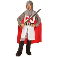 MOM Medieval Knight With Capa Costume Rood 10-12 Years Kinderen