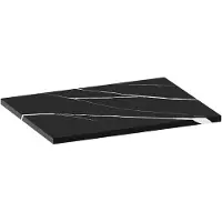 Brauer Mirage Topblad 59,6x46cm - Nero Marquina - Badkamermeubels, Wastafelbladen - 8720359385390