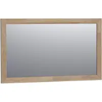Saniclass Natural Wood spiegel 120x70x1.8cm rechthoek vingerlas zonder verlichting Grey Oak