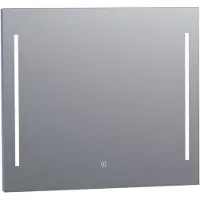 Brauer Pyrite rechthoekige spiegel met verlichting 80x70cm