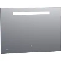 Brauer Quartz rechthoekige spiegel met verlichting 100x70cm