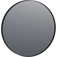 Brauer Onyx Spiegel Rond 70cm Zwart - Aluminium, Glas - Rond - Spiegels, Badkamerspiegels - 8720359339348