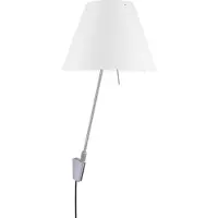 Luce Plan Costanzina D13 a.pi muurlamp wit, on-off switch