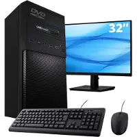 Screenon - AMD Office Pro PC SET - (32" Monitor + Muis & Toetsenbord) - Ryzen 5 PRO 5650G - 500GB SSD - 16GB RAM - DVD - Cardreader - WiFi + Bluetooth - Windows 11