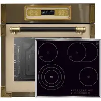 Kaiser - EH 6726 ElfAD - KCT 6715 F - inbouwoven - kookplaat - inbouwoven met kookplaat - retro - 80L - ivoorkleurig - glas