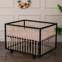 Bebies First Baby Box Met Wieltjes Jolly Zwart Naturel