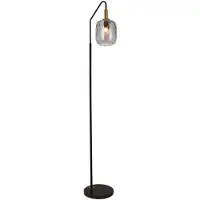 Fantasia Okiru vloerlamp E27 zwart - hoogte 1730 mm - diameter 280 mm