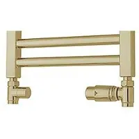 TVS Design Plus radiator aansluitset 210 recht goud gepolijst